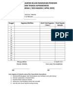 Jurnal Kegiatan Bulan Ramadhan Pendidik