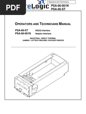 FutureLogic PSA 66 ST Operator