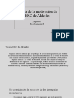 Teoría de La Motivación de ERC de Alderfer: Asignatura: Psicología General