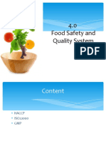 4.0 Food Safety and Quality System