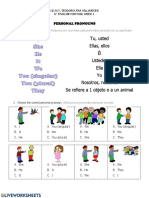 Personal pronouns for English learners