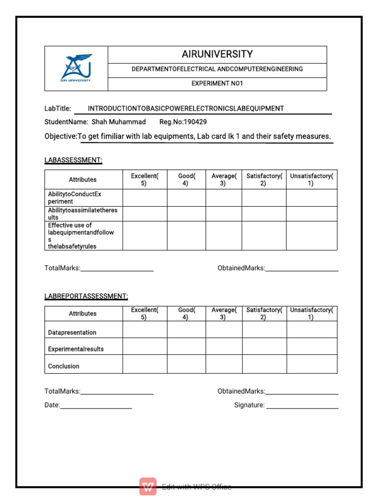 1Lab01 Introduction To Basic Power Electronics Equipment PDF