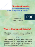 Mode of Charging of Security:: Pledge, Hypothecation, Mortgage, Lien, Assignment & Set Off
