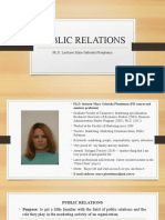 Public Relations: Ph.D. Lecturer Mara Gabriela Ploeșteanu