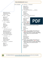 Pre-Intermediate Test 1