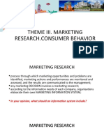 Theme Iii. Marketing Research - Consumer Behavior