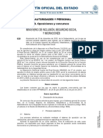 Boletín Oficial Del Estado: Ministerio de Inclusión, Seguridad Social Y Migraciones