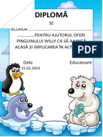 Diploma Pinguin Animale Polare