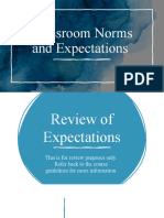 Classroom Norms and Expectations