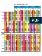 Horario Escolar - 2023: Lunes Martes Miercoles Jueves Viernes
