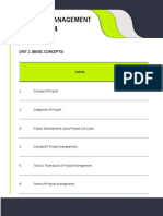 Project Management Semester 4: Unit 1 (Basic Concepts)