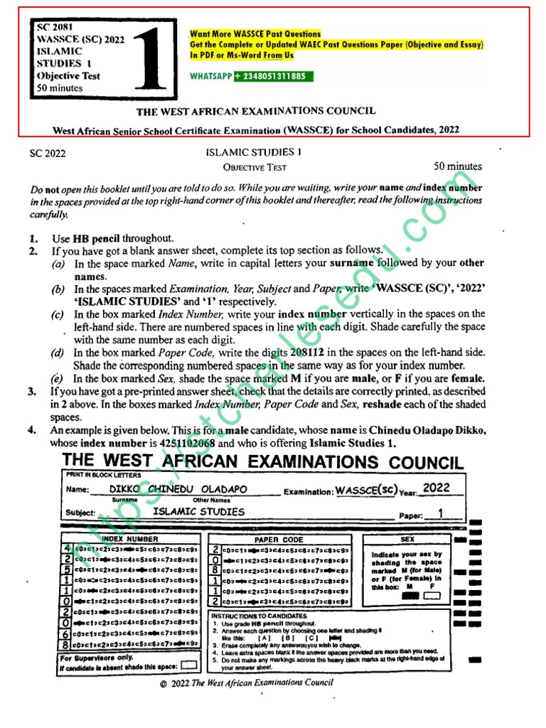 WAEC Islamic Studies Past Questions PDF | PDF | Abrahamic Religions ...