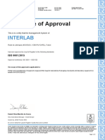 Interscience Certificat Iso 9001-2015 en