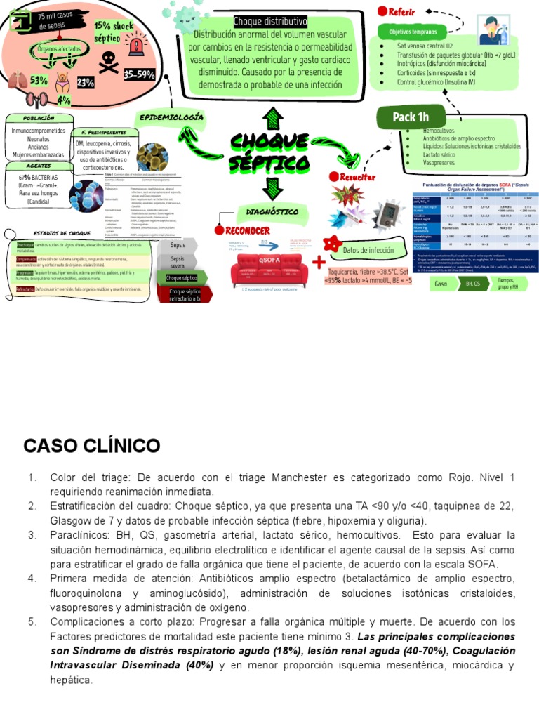 Epidemiología y manejo del choque séptico | PDF | Septicemia | Medicina ...