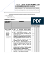 Planificación anual para el sexto grado