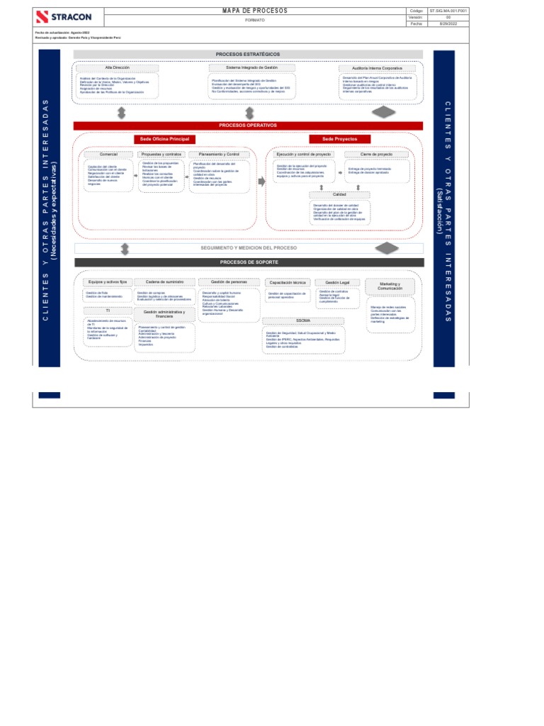 Mapa de Procesos del SIG | PDF | Planificación | Auditoría