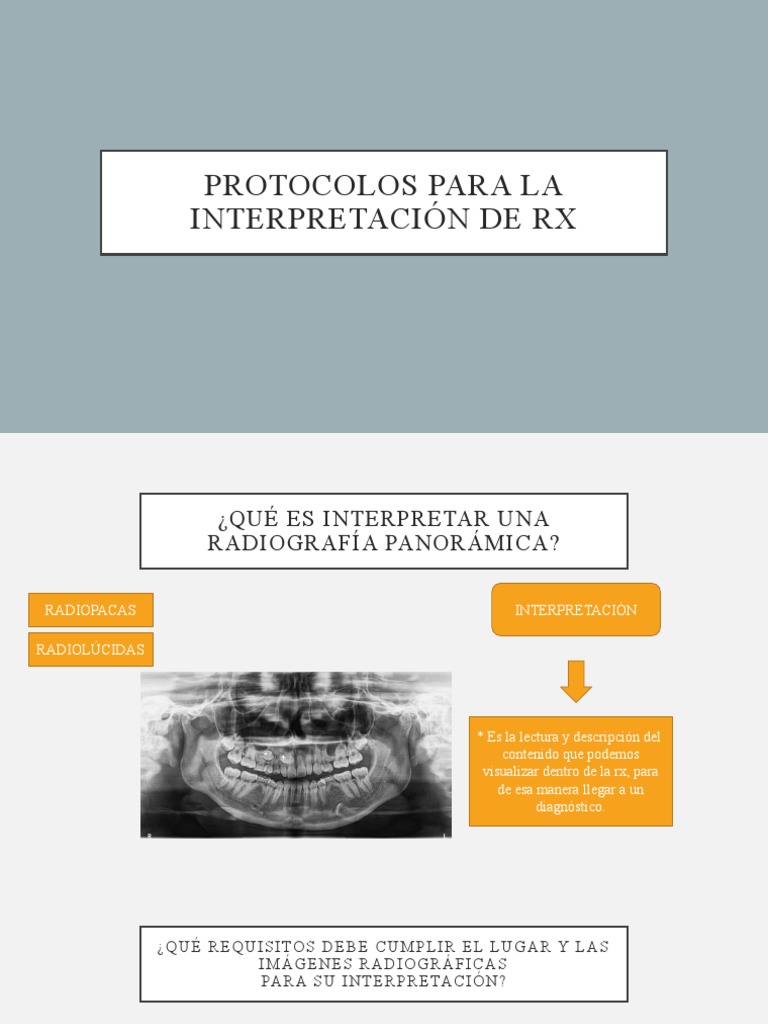 Protocolos para La Interpretación de RX | PDF | Odontología | Ciencias ...