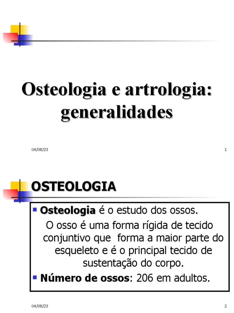 Osteologia e sindesmologia