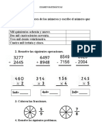 EXAMEN DE MATEMATICAS