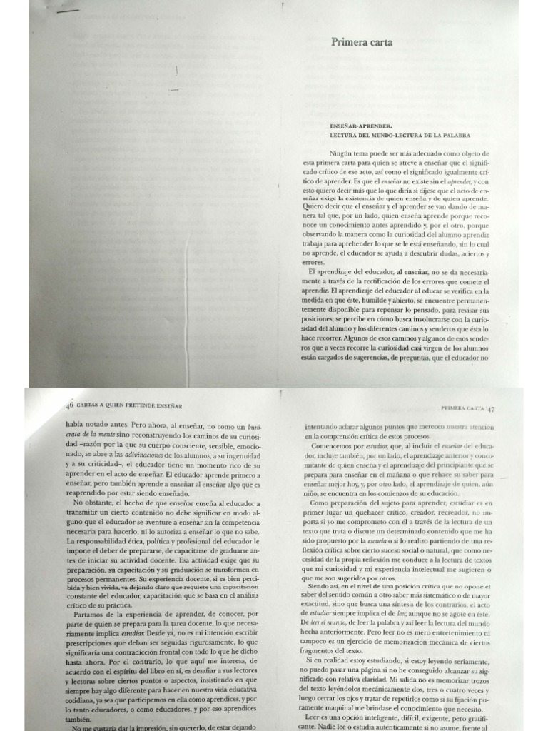 Cartas A Quien Se Pretende Enseñar | PDF