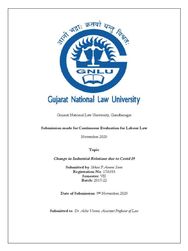 Labour Law Pdf Cost Of Living Employment