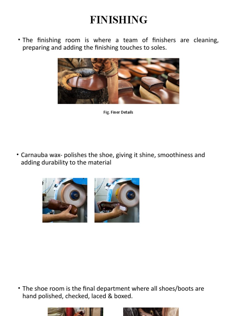 Shoe Finishing and Quality Control | PDF