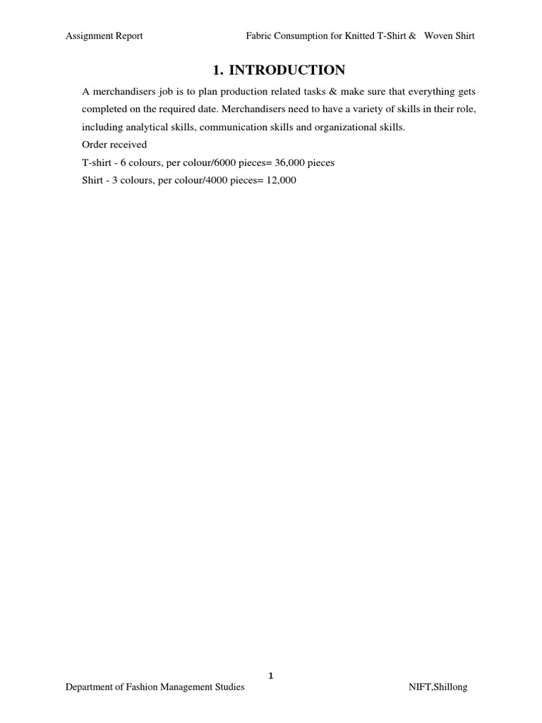 Fabric Consumption Part 3 PDF T Shirt Shirt
