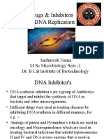 Drugs & Inhibitors of DNA Replication: Aashutosh Nama M.SC Microbiology Sem - 1 Dr. B Lal Institute of Biotechnology