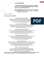 Brazilian Journal of Development: Macrocarpon (Cranberry) e Óleo Essencial de Origanum Vulgare (Orégano)