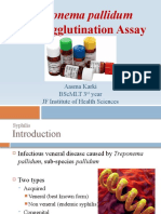 Treponema Pallidum: Haemagglutination Assay