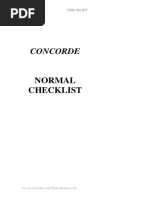 Concorde Normal Checklist