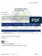 Estimado (A) : Asignatura Origen Asignatura Destino