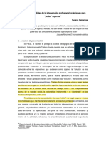 Cazzaniga - La Imposibilidad de La Intervención Profesional