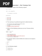 Part 1 Summary Test Modulo 1-2-3-4