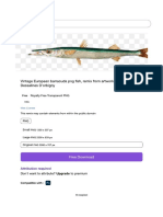 Vintage European Barracuda PNG Fish, - Free PNG Sticker - Rawpixel