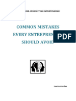 Common Mistakes Every Entrepreneur (Future and Existing) Should Avoid - AJ JORDAN