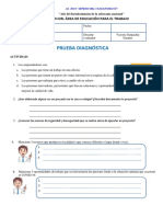 Prueba Diagnóstica: Evaluación Del Área de Educación para El Trabajo