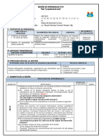 Sesiòn de Aprendizaje N°01: I. Datos Informativos