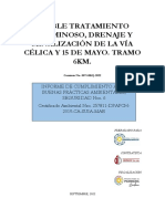 Doble tratamiento bituminoso en vía célica y 15 de mayo