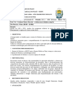 Plano de Curso e Cronograma de Atividades - Estágio III