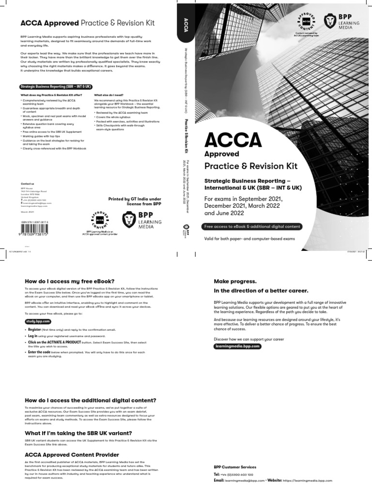 Strategic Business Reporting Workbook and Revision Kit | PDF