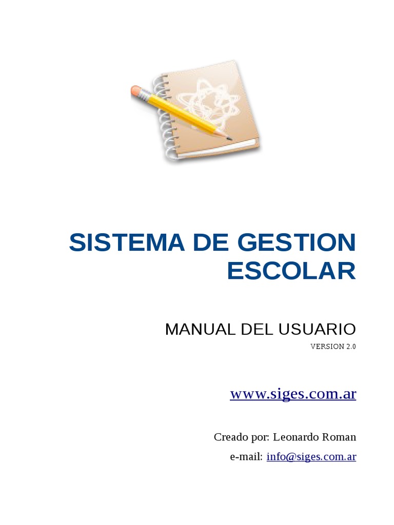 Manual Del Sistema de Gestion Escolar | PDF | Contraseña | Maestros