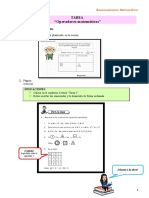 "Operadores Matemáticos": Tarea