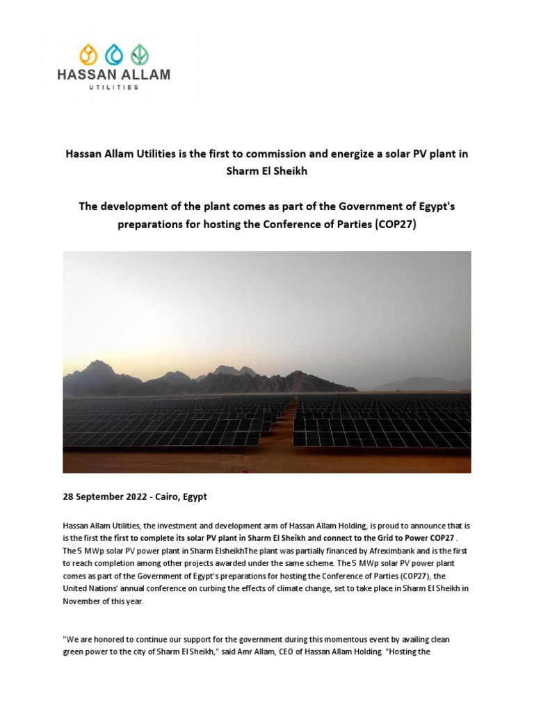 Hassan Allam Solar | PDF | Renewable Energy | Photovoltaics