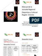 Manual de La Jornada Regional Deportiva y Cultural Región Oriente