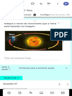 P4 - Ciências 5° Ano: Indique o Nome Do Movimento Que A Terra Está Fazendo Na Imagem