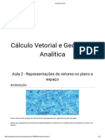 Calculo Vetorial e Geometria Analitica - Aula 2 - Representações de Vetores No Plano e