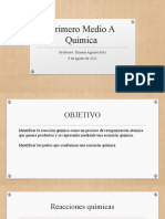 Primero Medio A Química: Profesora: Ximena Aguirre Soto 9 de Agosto de 2021