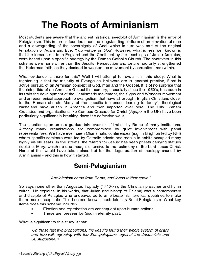 The Roots of Arminianism by Paul Fahy PDF Grace In Christianity