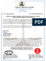 Federal High Court: Federal Republic of Nigeria P.M.B.5825 Abuja - Nigeria